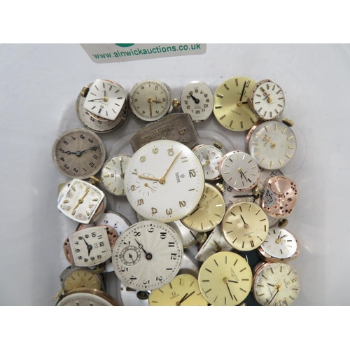 96 - Collection of Rolex, Tudor and Omega watch movements and dials