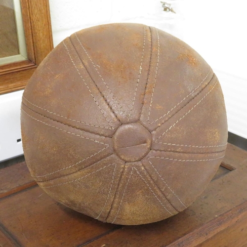 101 - Large leather medicine ball