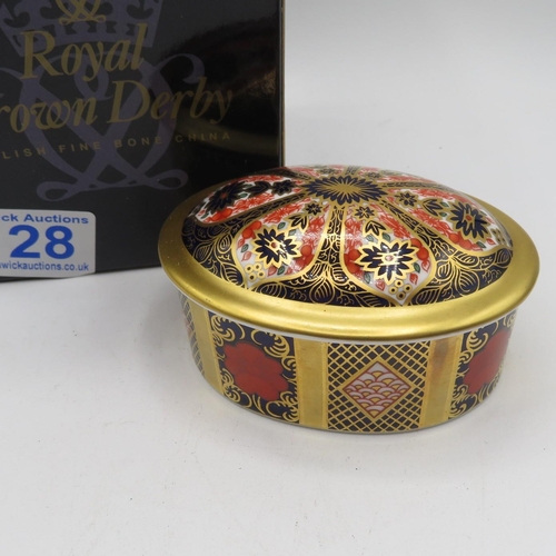 128 - Royal Crown Derby Old Imari trinket box boxed