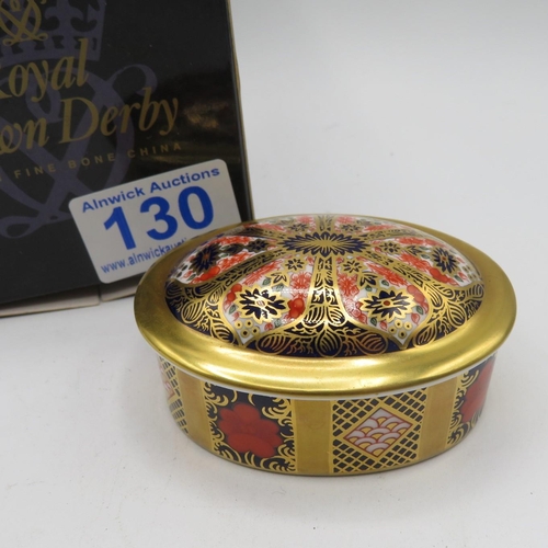 130 - Royal Crown Derby Old Imari trinket box boxed