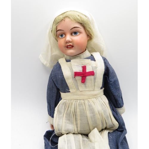 165 - Porcelain head doll Nurse