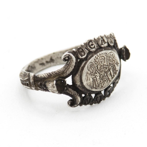 2 - Silver byzantine original ring in extraordinary condition