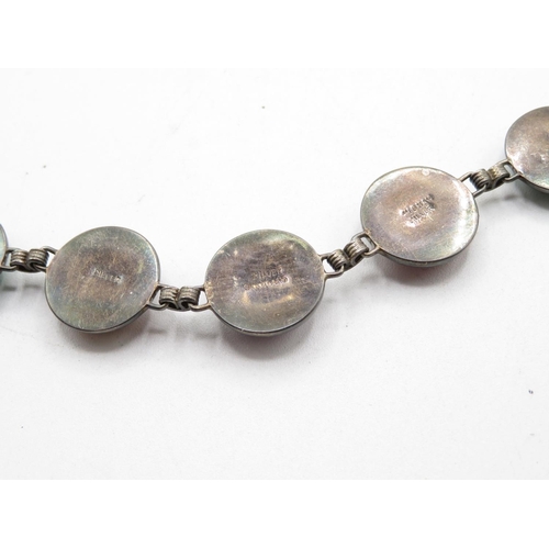 259 - Silver and agate HM Iona Scottish bracelet