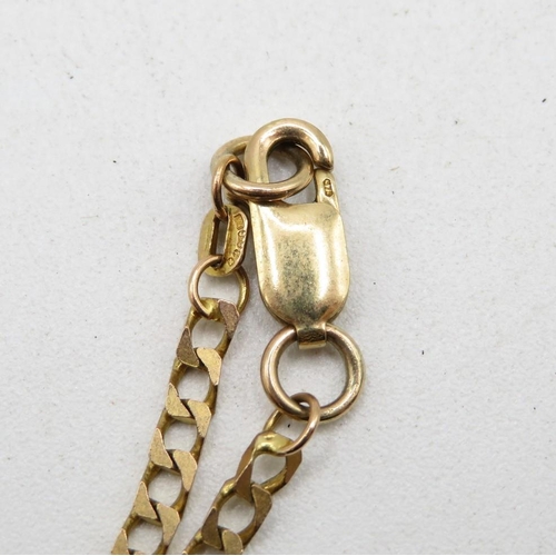 296 - 9ct gold chunky chain 16