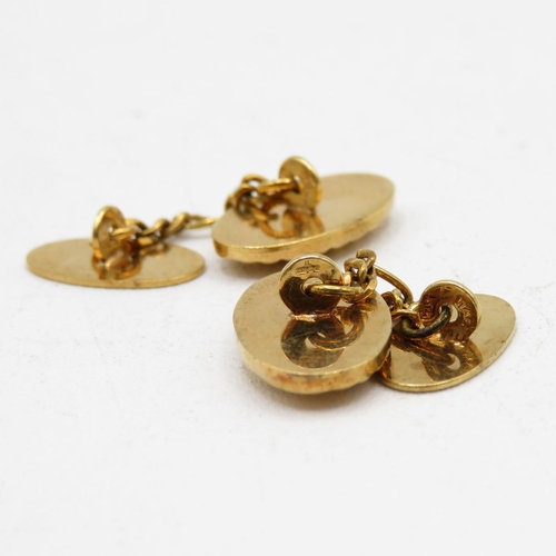 298 - Pair of 9ct cufflinks 3.2g