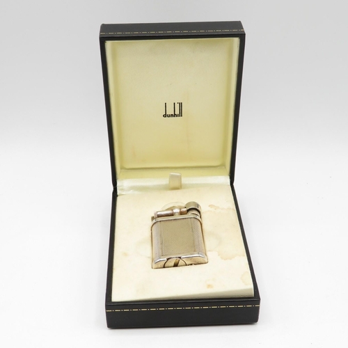 31 - Dunhill silver lighter in box