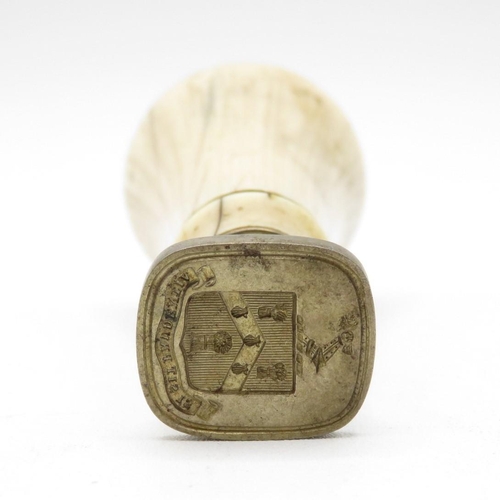 33 - Very nice Georgian seal with ivory handle and Shaftoe crest 3