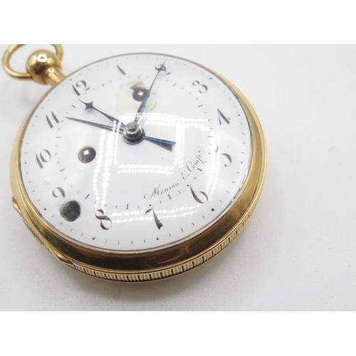 35 - Very large 18ct Georgian Circa1800 Verge pocket watch  by Meuron and Co. of Geneva with quarter repe... 