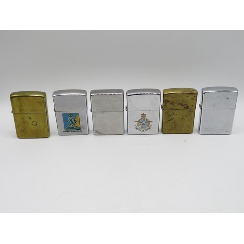 86 - 6x original Zippo lighters