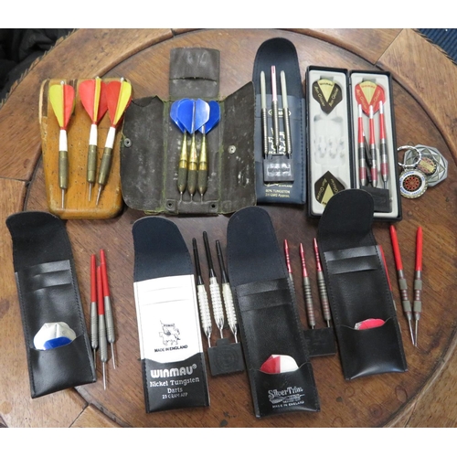 215 - Collection of darts including Jocky Wilson originals