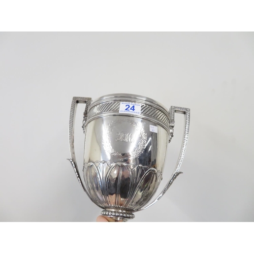 24 - Rare and very valuable Paul Storr cup  72.66oz  presented to Steeplechase for Hunters cup 1863 15