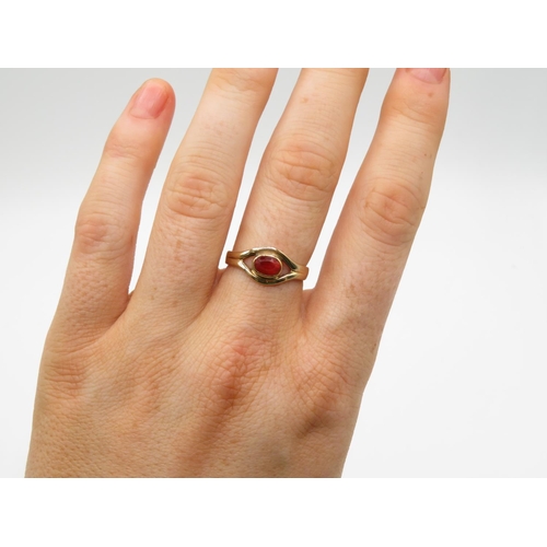 134 - 9ct gold and paste ring size N  2.6g