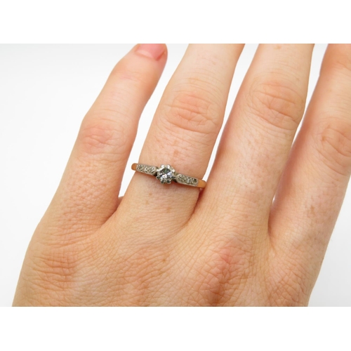 137 - 18ct platinum and diamond ring size M  2.4g