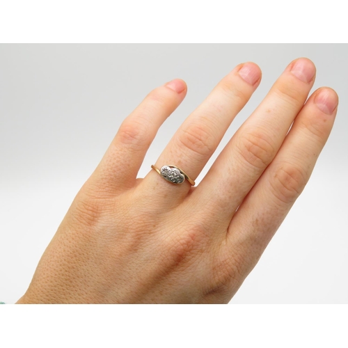 139 - 18ct and diamond ring size M  1.7g