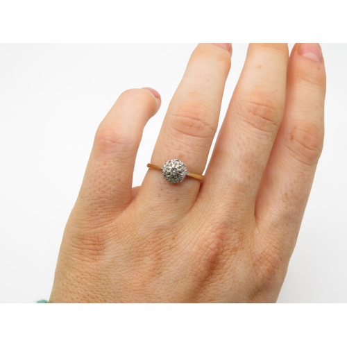 152 - 18ct and platinum diamond ring size M  2.3g