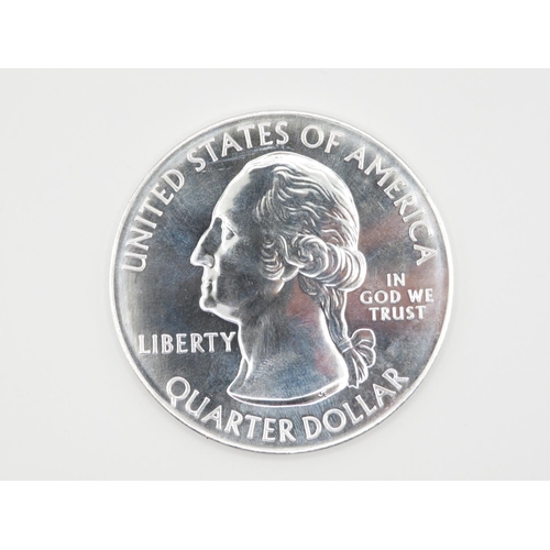 161 - 5troy ounce 999 pure silver American quarter dollar coin