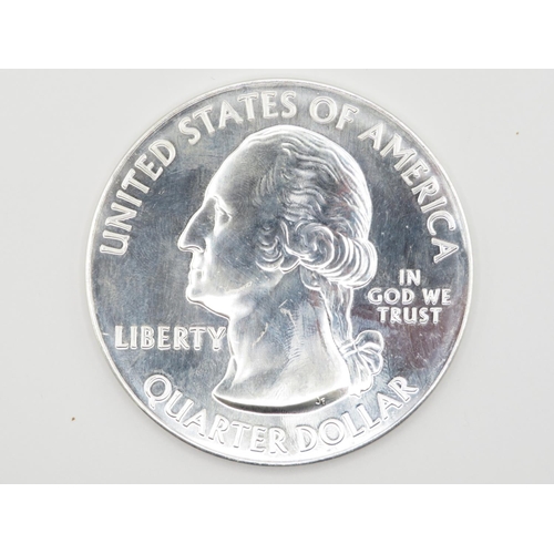 164 - 5troy ounce 999 pure silver American quarter dollar coin