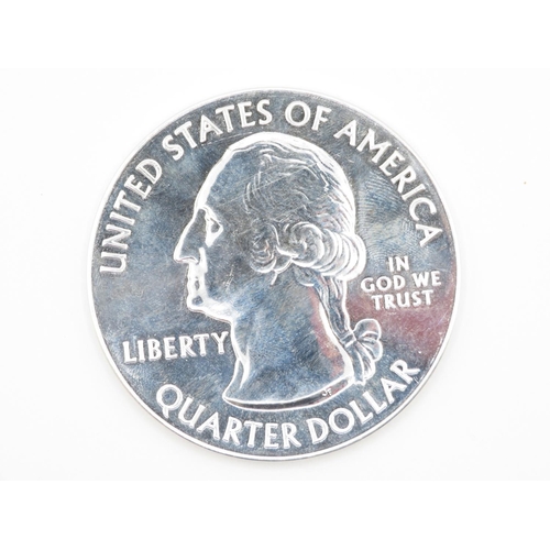 167 - 5troy ounce 999 pure silver American quarter dollar coin