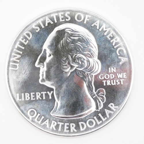 168 - 5troy ounce 999 pure silver American quarter dollar coin