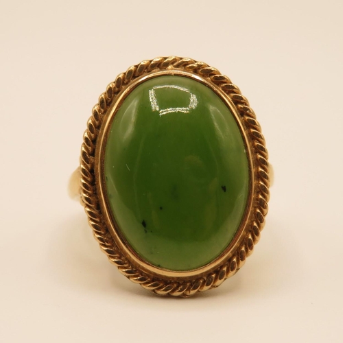 74 - Large 10ct and Connemara marble ring size M  5.7g