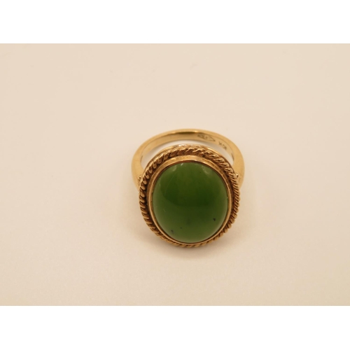 74 - Large 10ct and Connemara marble ring size M  5.7g