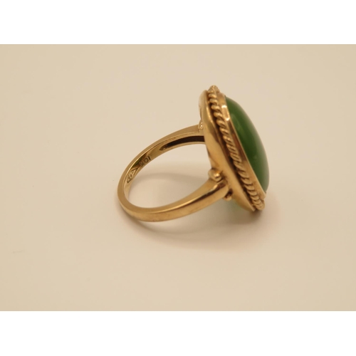 74 - Large 10ct and Connemara marble ring size M  5.7g