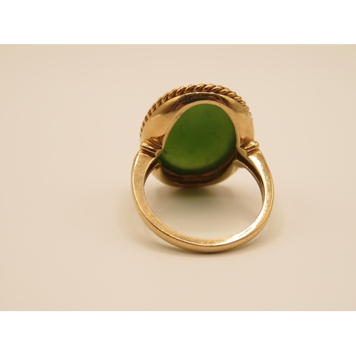 74 - Large 10ct and Connemara marble ring size M  5.7g