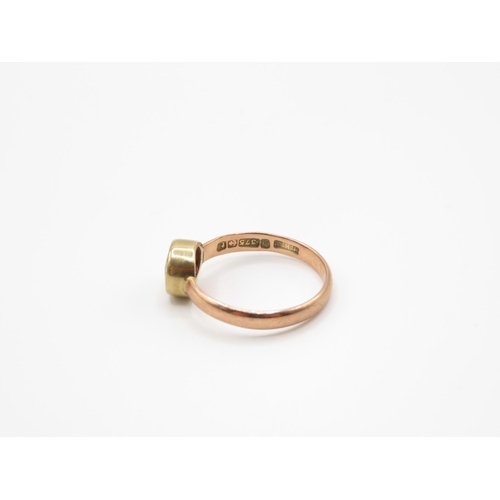 95 - 9ct gold and garnet ring size M  2.2g