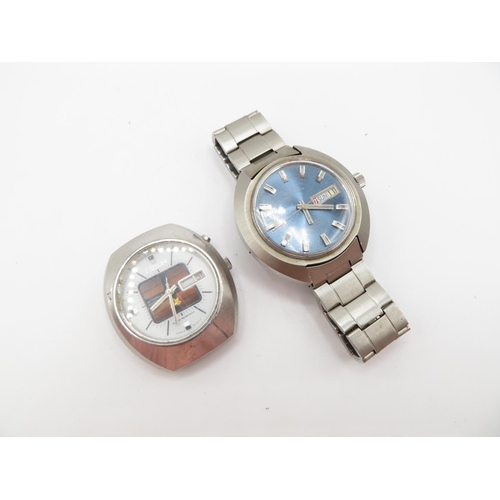 128 - 3x hand wind automatic 1970s watches all running