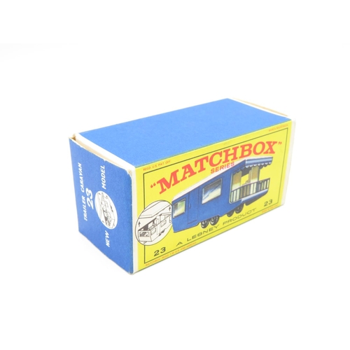 138 - Matchbox trailer caravan 23 as new MIB