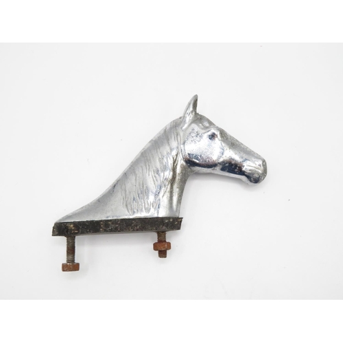 176 - Original chromed horse head car mascot