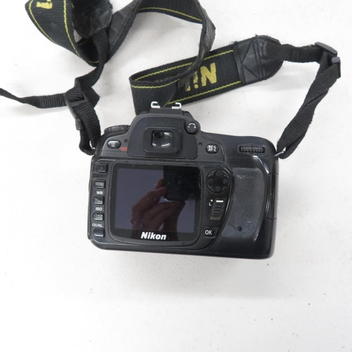 225 - Nikon D80 DSLR digital camera (body only) all settings work as should with original box - working