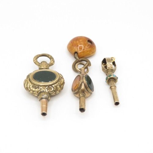 46 - Collection of gold watch key fobs 11.4g