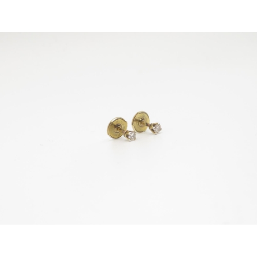 57 - 18ct and diamond earrings  1.3g