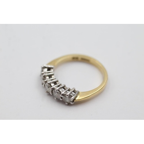 174 - 18ct gold diamond five stone ring (3.8g) Size N