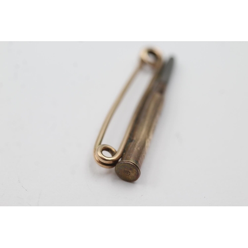 193 - 9ct gold bullet from the boer war sweetheart brooch (5.7g)