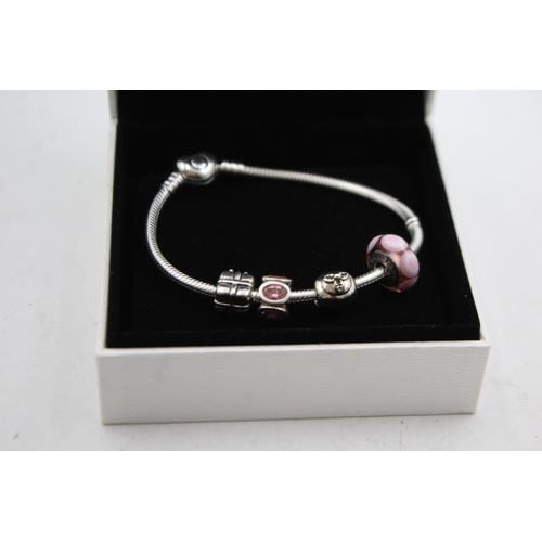 306 - Sterling Silver Pandora Charm Bracelet (32g)