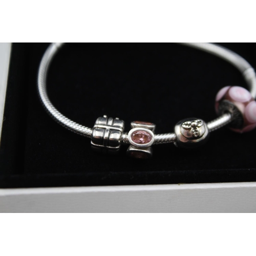 306 - Sterling Silver Pandora Charm Bracelet (32g)