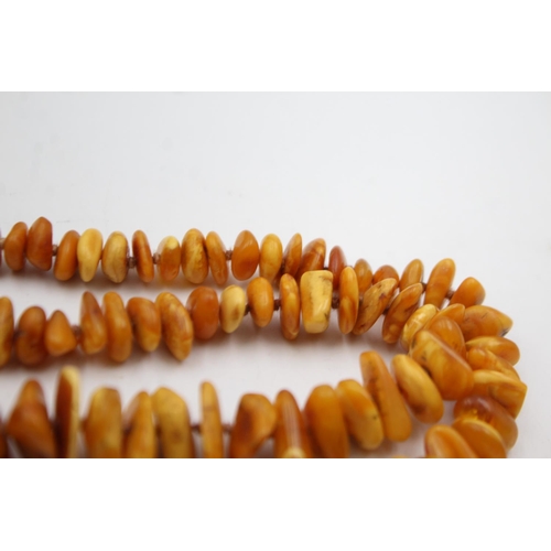 347 - Graduated Baltic & Butterscotch Amber Necklace (68g)