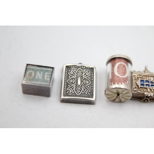 349 - 5 X Sterling Silver Vintage Charms Inc. Money Charms (23g)