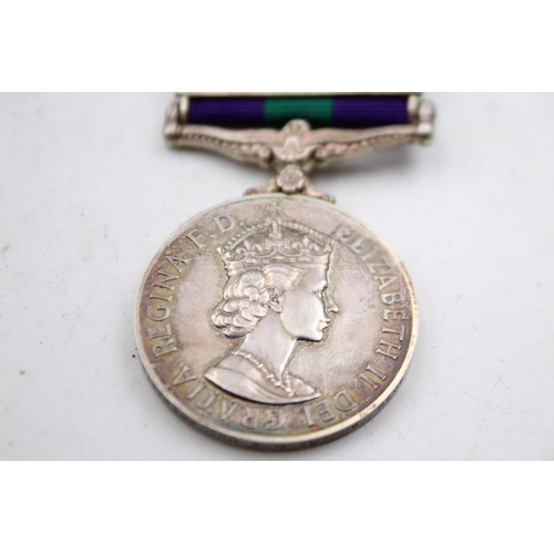 386 - ER.II G.S.M Malaya Medal To 22298349 CFN E.H. Clarke R.E.M.E