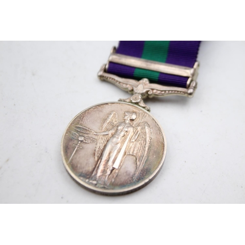 386 - ER.II G.S.M Malaya Medal To 22298349 CFN E.H. Clarke R.E.M.E