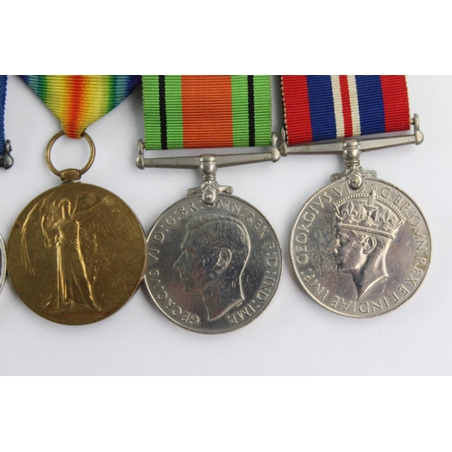 387 - WW1 / WW2 Military M.B.E Mounted Medal Group Inc WW1 Medal Pair Named