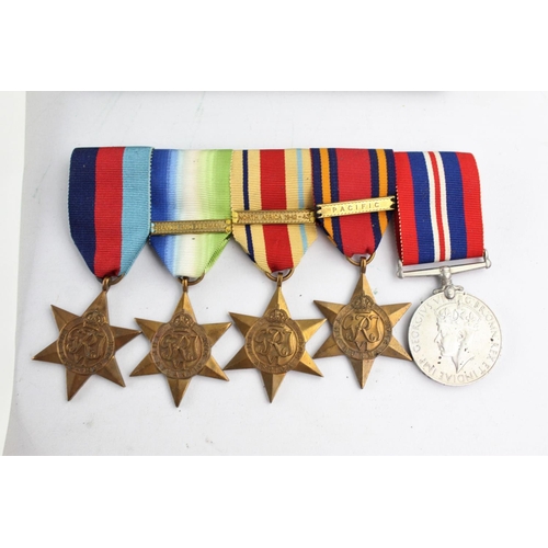 389 - WW2 Mounted Medal Group w/ Boxed M.B.E & Certificate Inc WW2 Stars Named Etc