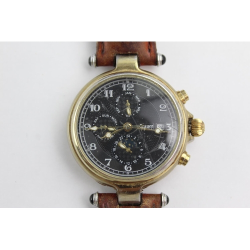 405 - Stauer Graves gent's mechanical calendar wristwatch automatic - Working - requires new watch glass (... 