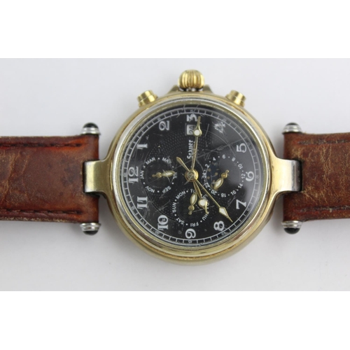 405 - Stauer Graves gent's mechanical calendar wristwatch automatic - Working - requires new watch glass (... 