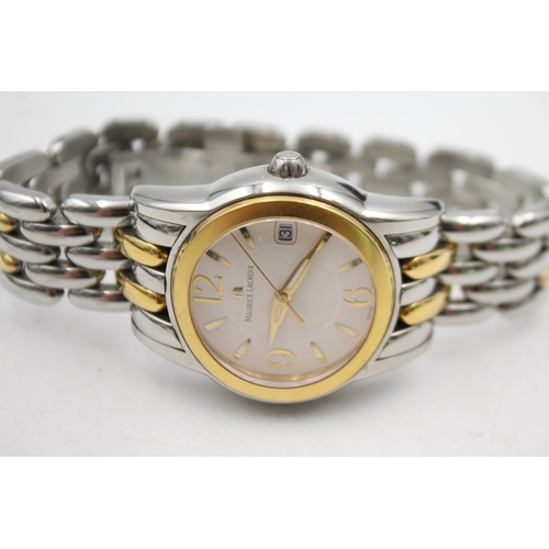 406 - Maurice Lacroix Sphere 1014 Ladies two tone quartz wristwatch Working at time of listing - deployant... 