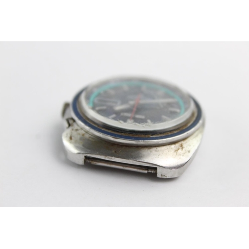 409 - Seiko Bellmatic 4006-6027 gent's vintage alarm wristwatch automatic Working - coloured turquoise and... 