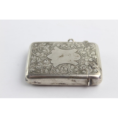 424 - Antique Hallmarked 1907 Birmingham STERLING SILVER Vesta / Match Case (35g)