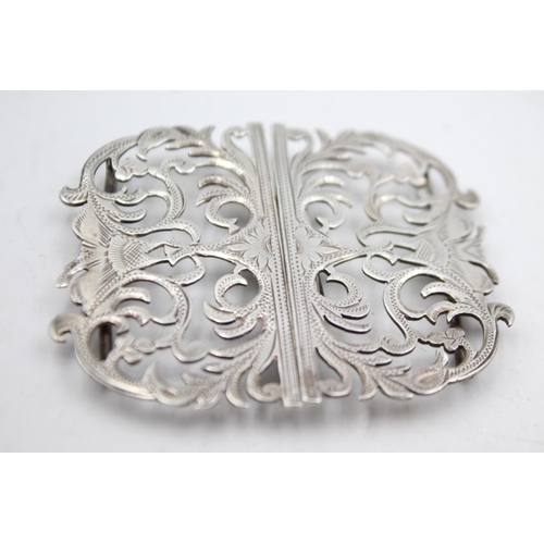 438 - Antique Hallmarked 1899 Birmingham STERLING SILVER Ornate Nurses' Belt (41g)